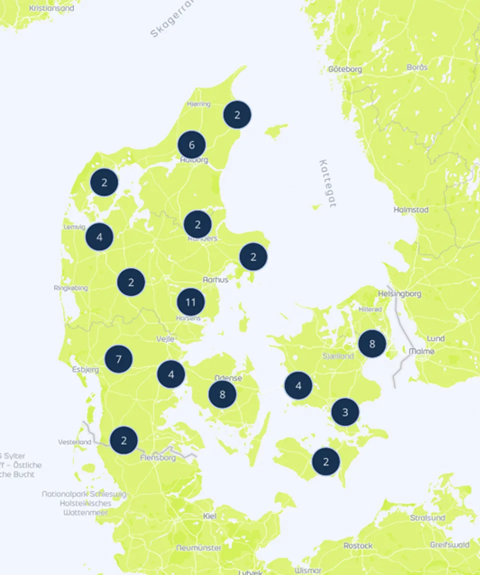 Dansk Firmaidraet Lokalforeninger Kort