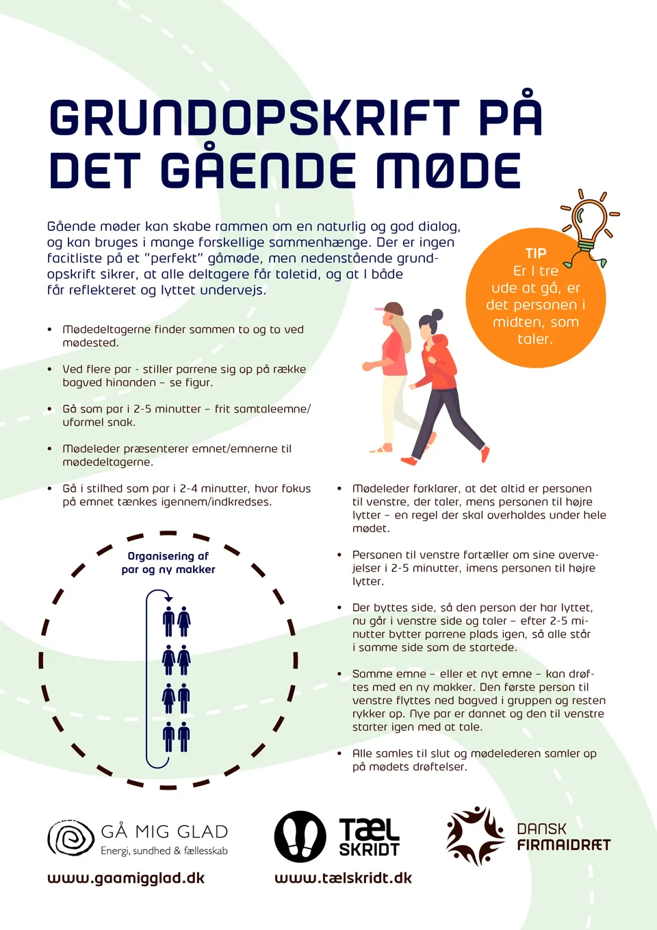 Grundopskrift Gående Møde Flyer